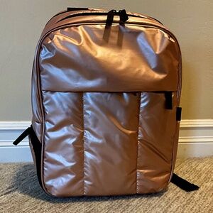 CalPak Luka 15 Inch Laptop Backpack, Rose Gold Metallic